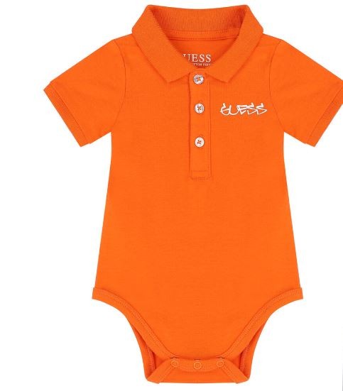 Pomarańczowe body guziki  (6M)