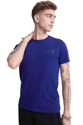 Niebieska koszulka nadruk (S)