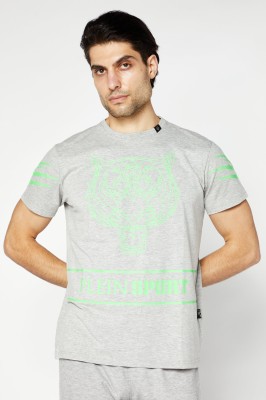 Melanżowy t-shirt nadruk (XL)