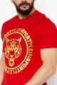 Czerwony logowany t-shirt (S)