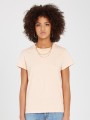 Brzoskwiniowy t-shirt haft (XS)