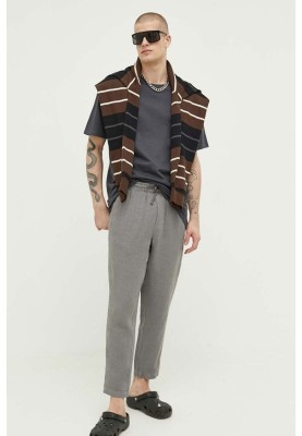 Szare spodnie wiązanie (2XL)