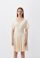 Ecru sukienka v neck (42)