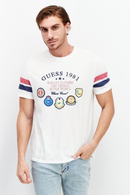 Biały t-shirt haft (S)