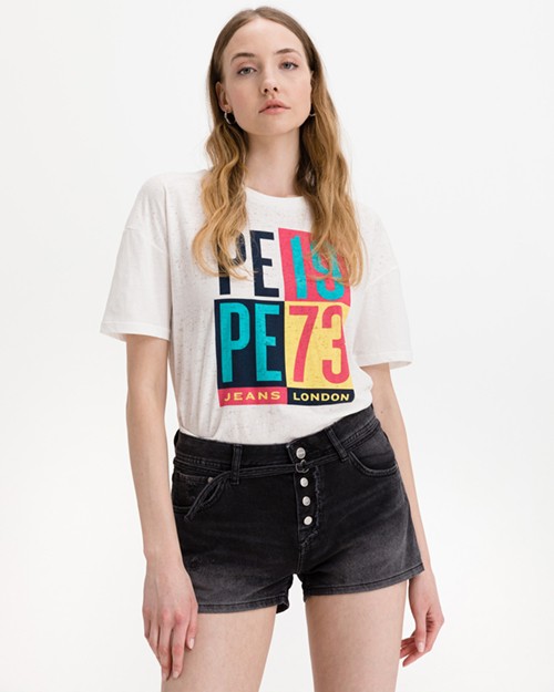 Biały t-shirt krótki rękaw (XS)