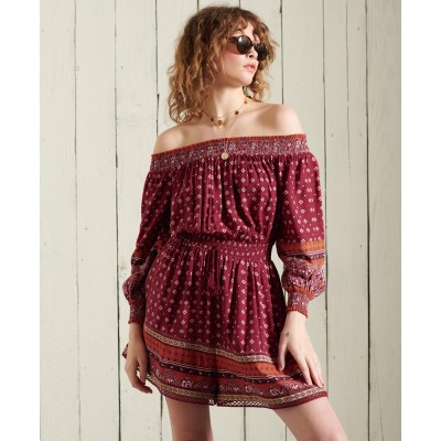 Bordowy kombinezon wzór (38)