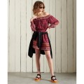 Bordowy kombinezon wzór (38)