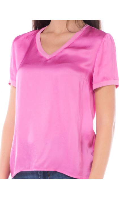 Różowy satynowy t-shirt (38)