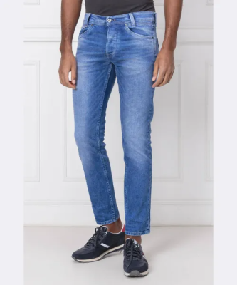 Niebieskie jeansy nogawka 7/8 (30/34)