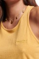 Musztardowy top melanż haft (36)
