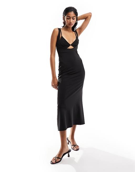 Czarna sukienka 2w1 bralet (36-38)