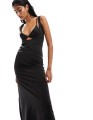 Czarna sukienka 2w1 bralet (36-38)