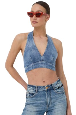 Niebieski jeansowy top (L)
