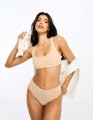 Beżowy prześwitujący bralet (32)