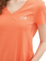 Koralowy t-shirt nadruk (L)