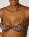 Brązowy top bikini wzór (XL)