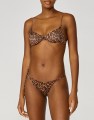 Brązowy top bikini wzór (XL)