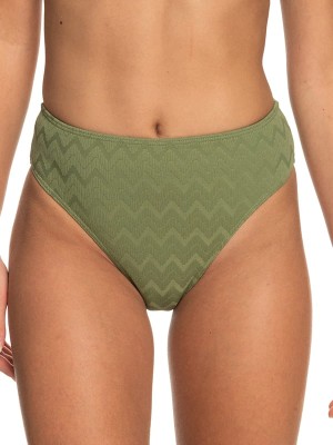 Zielone figi bikini wzór (M)