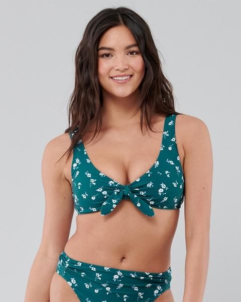 Morski top bikini wzór (XS)
