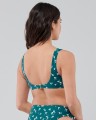 Morski top bikini wzór (XS)