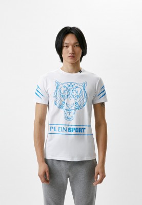 Biały t-shirt nadruk (S)