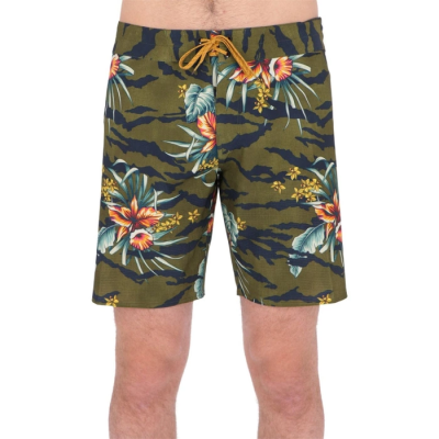 Khaki boardshorty wzór wiązanie (32)