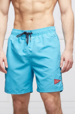 Niebieskie kąpielówki kieszenie (S)