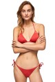 Czerwone marszczone figi bikini (M)