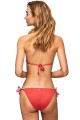 Czerwone marszczone figi bikini (M)