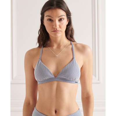 Dwukolorowy top kąpielowy paski (36)