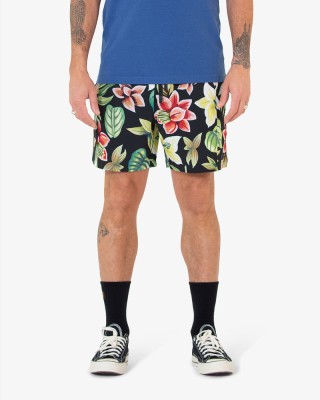 Czarne wzorzyste boardshorty (M)