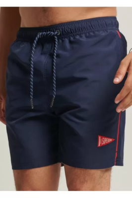 Granatowe kąpielówki kieszenie (S)