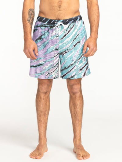Wzorzyste boardshorty wiązanie (2XL)