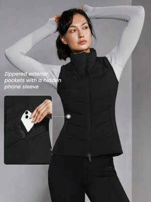 Czarna kamizelka zamki (2XL)