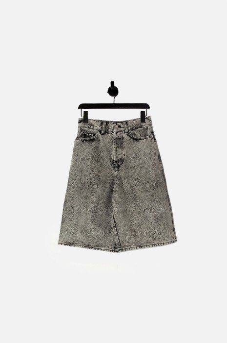 Szare spodenki jeansowe unisex