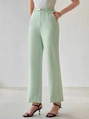 Miętowe spodnie pasek (S)