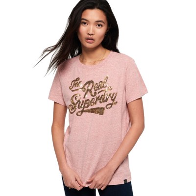 Różowy t-shirt cekiny (40)