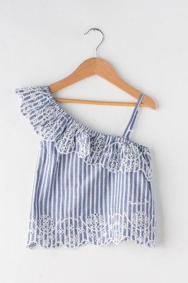 Dwukolorowa bluzka paski (12L)