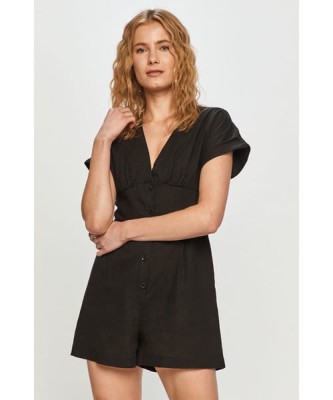 Czarny kombinezon v neck (L)