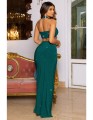Zielona zdobiona spódnica maxi (40)