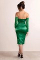 Zielona gorsetowa sukienka satyna (40)