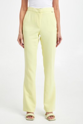 Limonkowe proste spodnie (M)