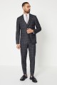 Szara marynarka slim fit krata (48)