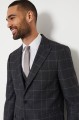 Szara marynarka slim fit krata (48)