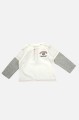 Dwukolorowy t-shirt haft