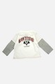 Dwukolorowy t-shirt haft