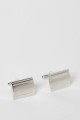 Prostokątne srebrne spinki do mankietów
