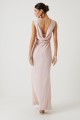 Pudrowy róż błyszcząca sukienka (38)