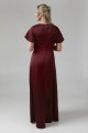 Bordowa satynowa sukienka maxi (36)