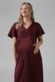 Bordowa satynowa sukienka maxi (36)